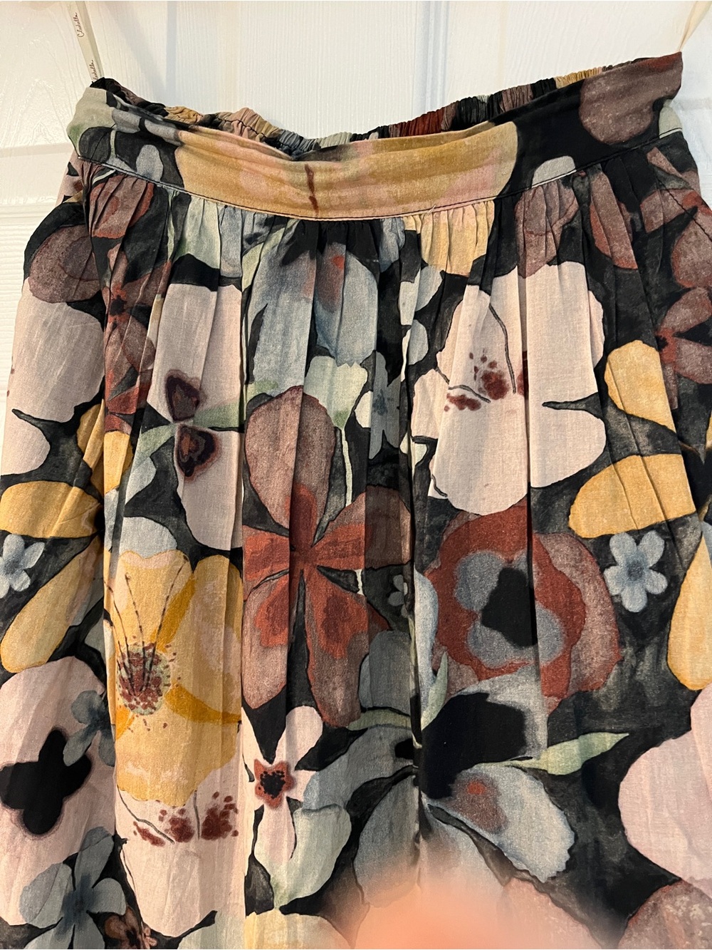 Cleobella Charlene ankle skirt Foraged Violets organic cotton XS maxi pockets - Picture 3 of 14
